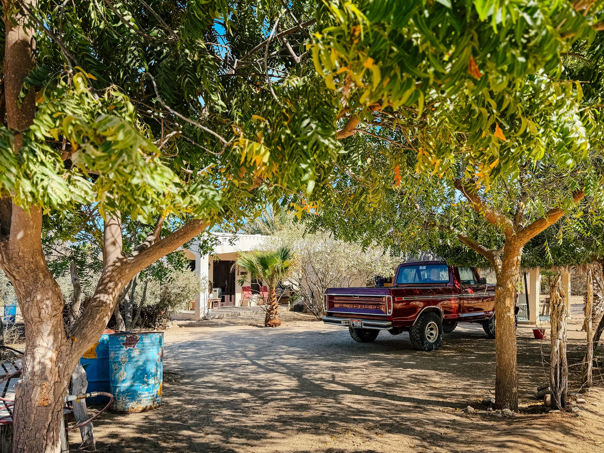 Tipica abitazione tradizionale nel villaggio di pescatori di Cabo Pulmo in Messico.